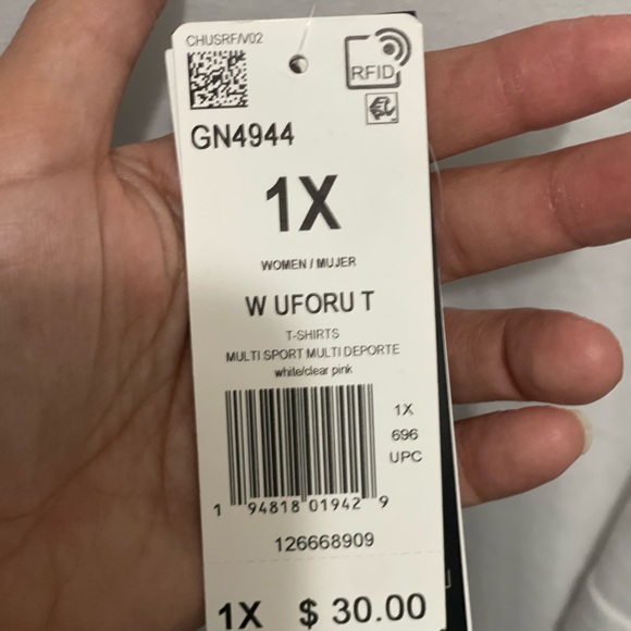 NWT Adidas White Primegreen Aeroready Logo Zoe Saldana T-Shirt Adult 1X - Picture 9 of 16